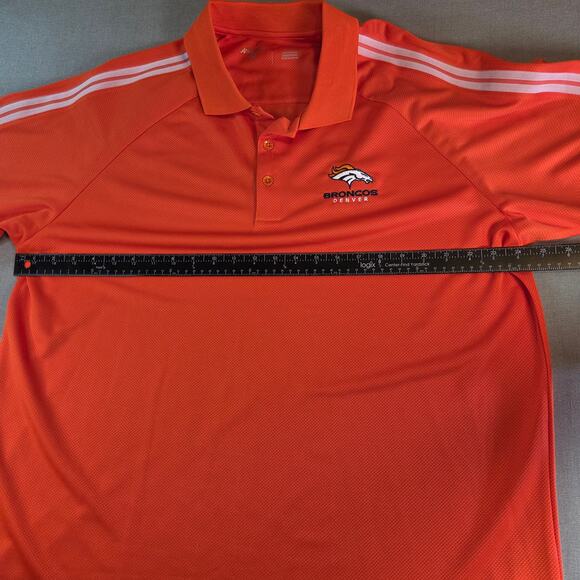 Denver Broncos Antigua Polo Shirt XL NFL Orange Short Sleeve Embroidered - Picture 10 of 11